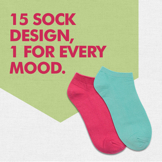 My Socks Drawer! Series 2! Unisex Socks, 100% Organic Cotton, Ankle Length, Pack of 15 + Free Tin Box