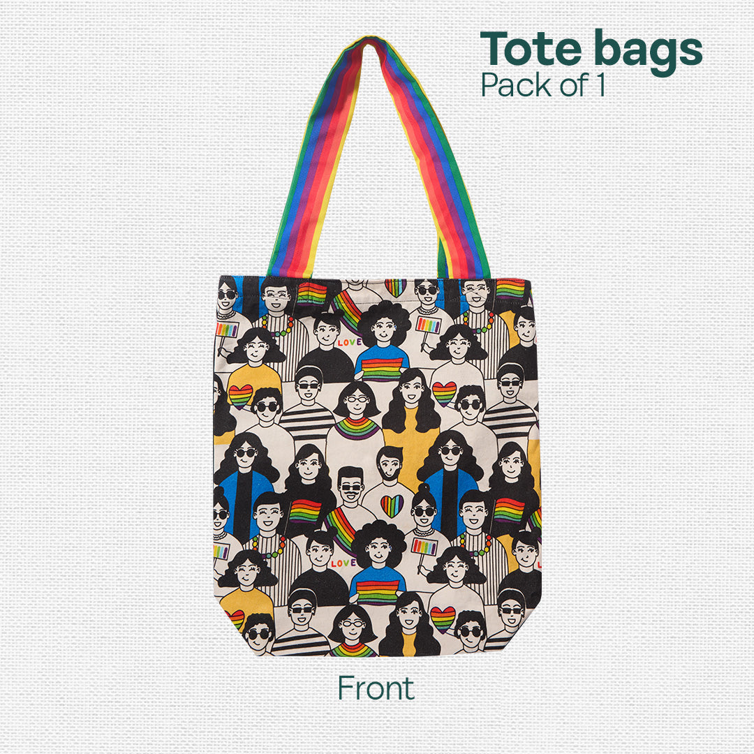 Free Love! Canvas Tote Bags, 100% Organic Cotton, Pack of 1