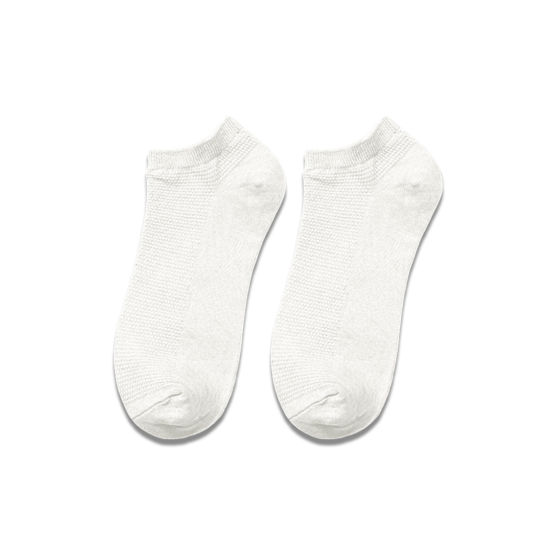 Milky White! Unisex Socks, 100% Cotton, Ankle Length, Pack of 1