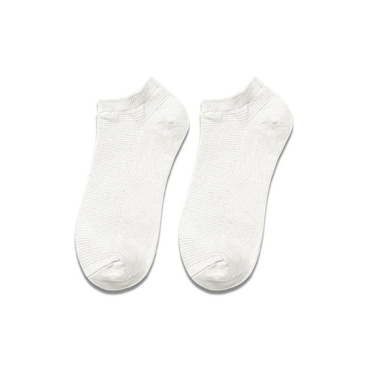 Milky White! Unisex Socks, 100% Cotton, Ankle Length, Pack of 1
