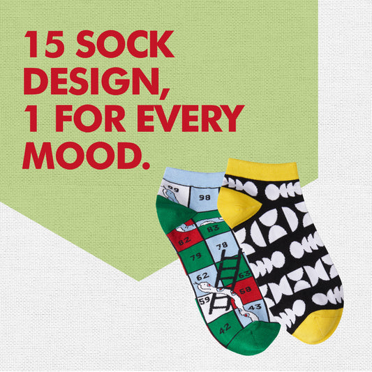 My Socks Drawer Series 3! Unisex Socks, 100% Bamboo, Ankle Length, Pack of 15