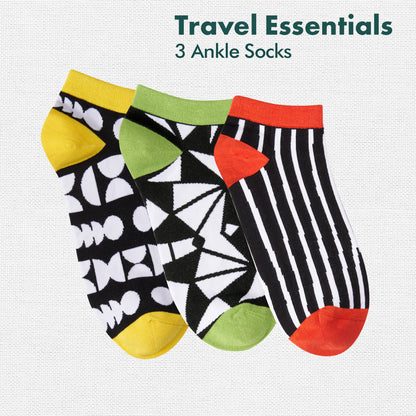 Striped! Travel Essentials, 100% Sustainable Fabric, Pack of 15 + Free Travel Organizer, Large Size