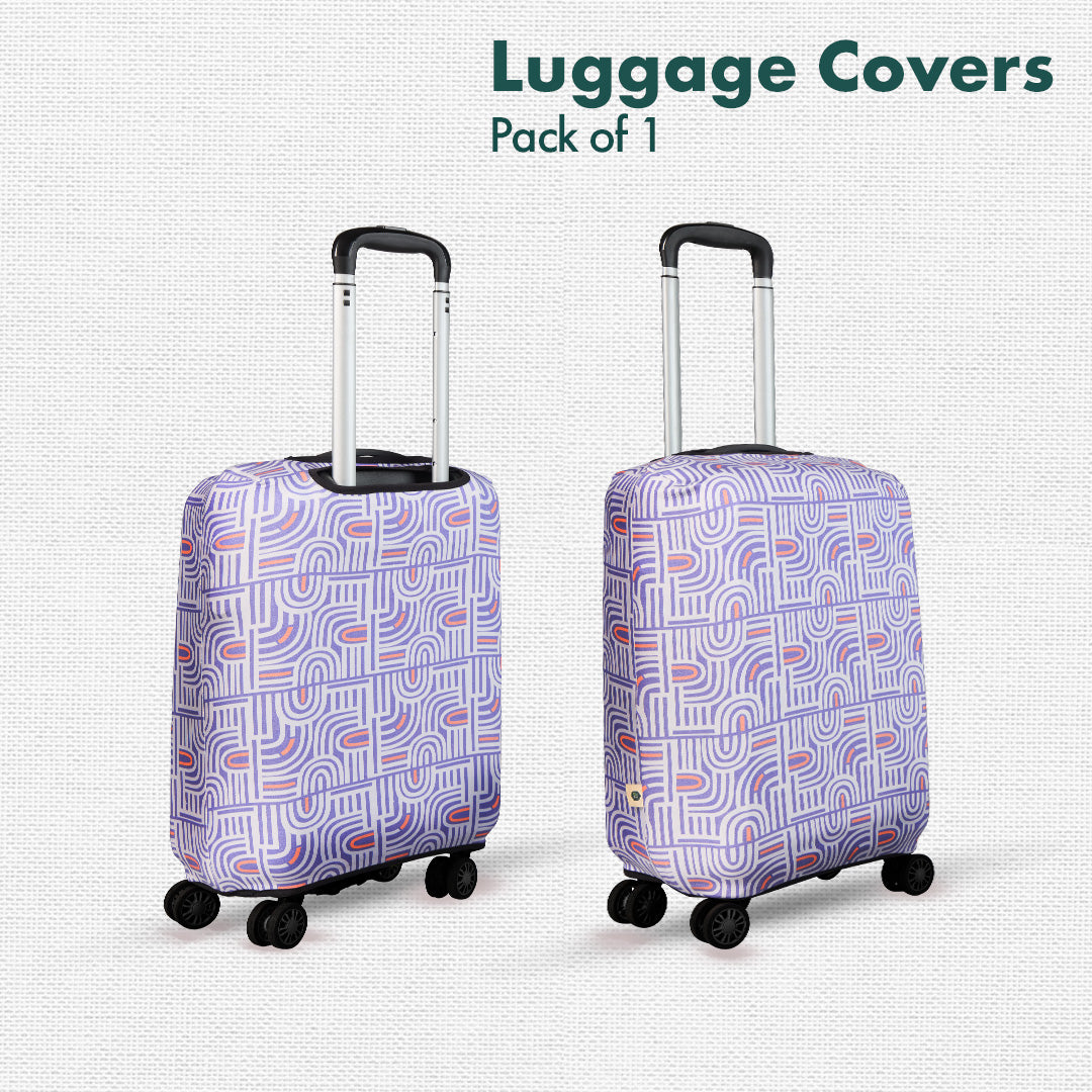 Travel Tango! Luggage Cover With Detachable Pouch, 100% Organic Cotton Lycra, Large Size, Pack of 1