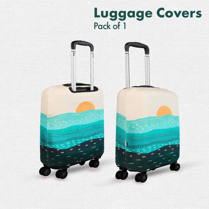 Holiday Calling! Luggage Cover, 100% Organic Cotton Lycra, Small Size, Pack of 1