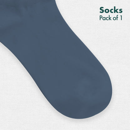 Denim Blue! Unisex Socks, Premium Combed Cotton, Ankle Length, Pack of 1