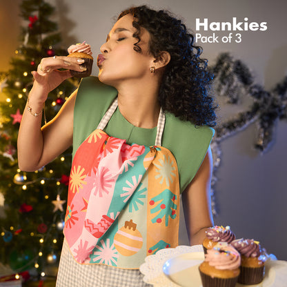 Sant-astic! Unisex Hankies, 100% Organic Cotton, Pack of 3