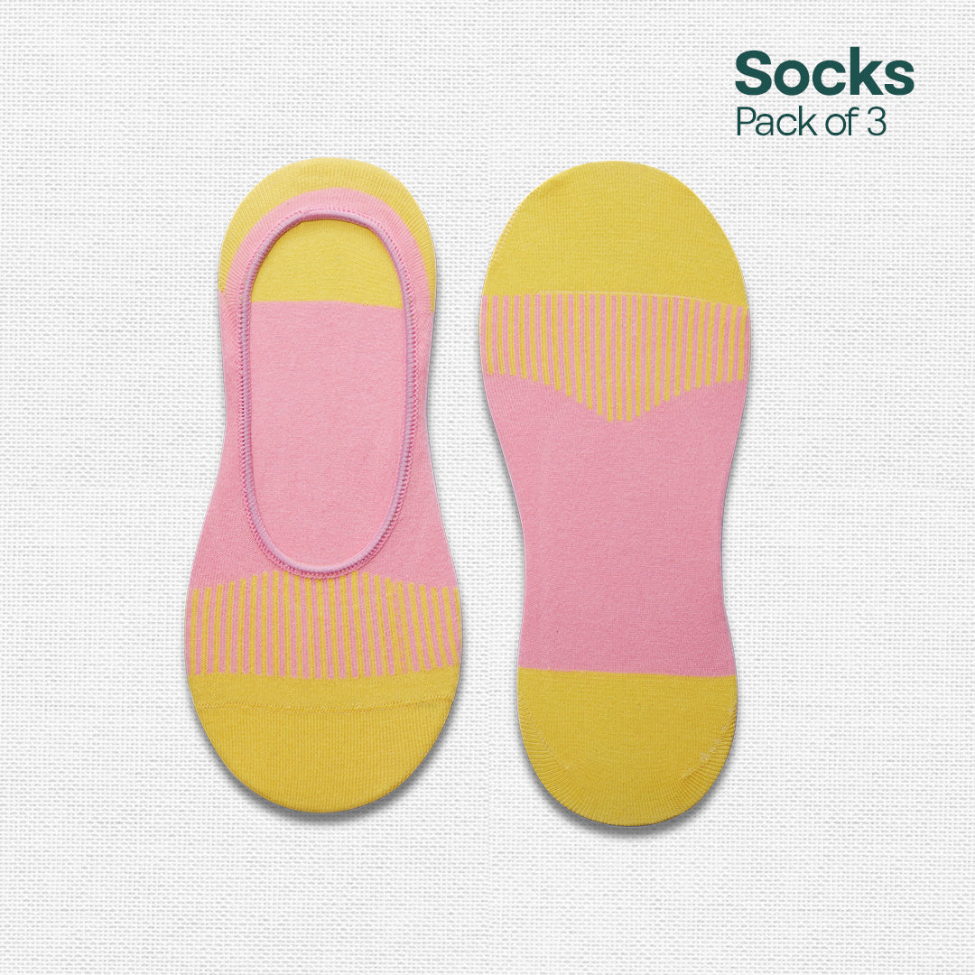 Lines Don’t Lie! Unisex Socks, 100% Organic Cotton, No Show, Pack of 3