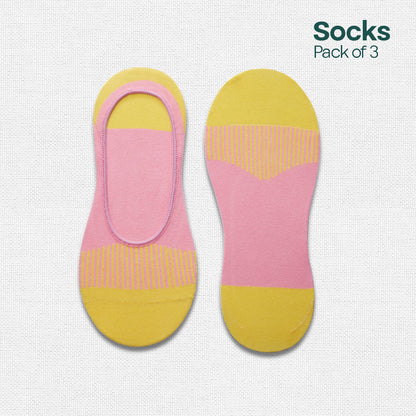 Lines Don’t Lie! Unisex Socks, 100% Organic Cotton, No Show, Pack of 3