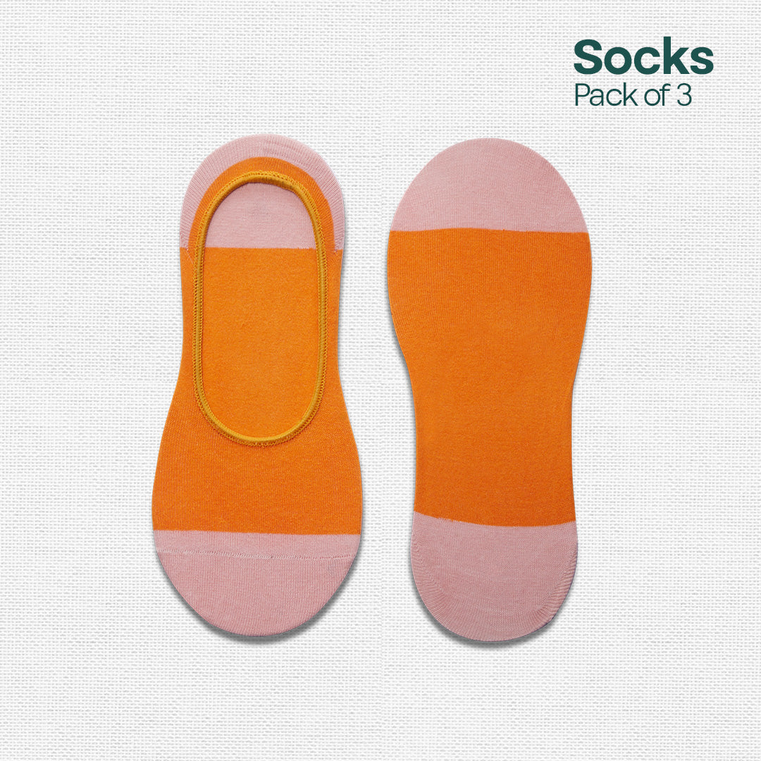 IDC! I Do Color! Unisex Socks, 100% Organic Cotton, No Show, Pack of 3