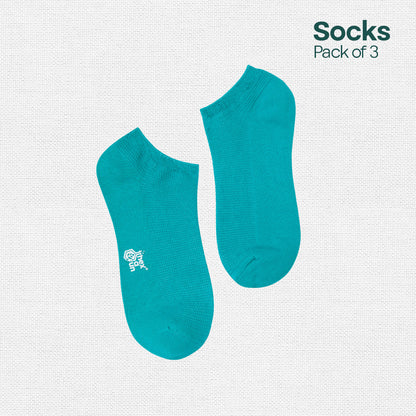 Daydream Trio! Unisex Socks, 100% Organic Cotton, Ankle Length, Pack of 3