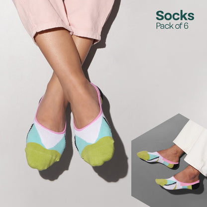 Hotness Alert! Unisex Socks, 100% Organic Cotton, No Show, Pack of 6