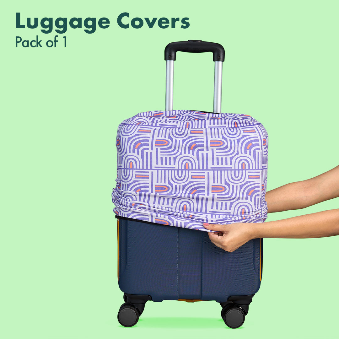 Travel Tango! Luggage Cover, 100% Organic Cotton Lycra, Large Size, Pack of 1