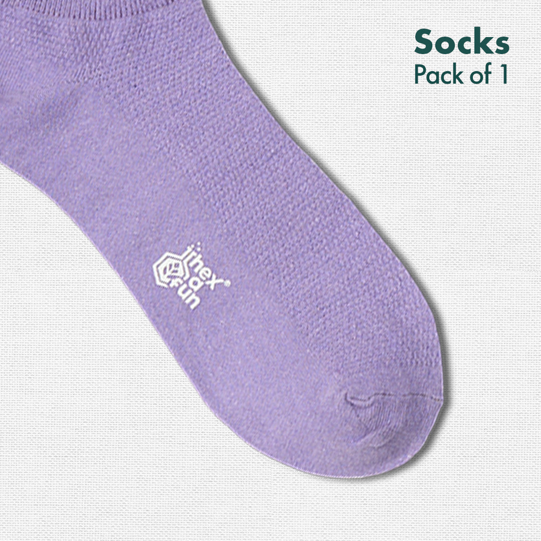 Lovely Lavender! Unisex Socks, 100% Organic Cotton, Ankle Length, Pack of 1