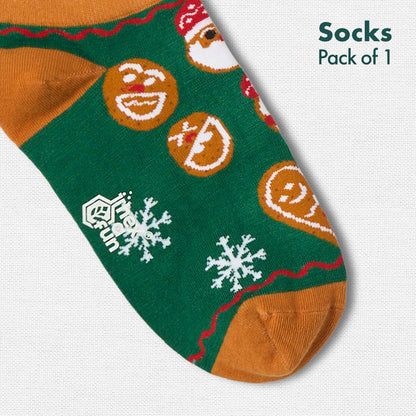 Cookie Crunch! Unisex Socks, 100% Organic Cotton, Ankle Length, Pack of 1