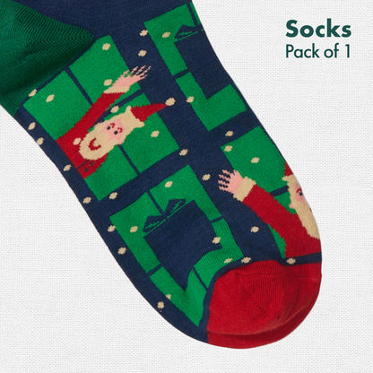 Be Merry! Unisex Socks, 100% Organic Cotton, Ankle Length, Pack of 1