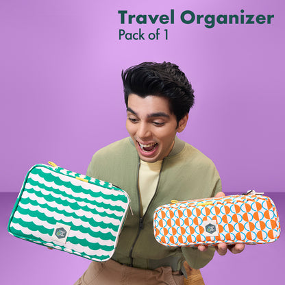 Striped, Travel Organizer, 100% Organic Cotton, Large Size, Pack of 1