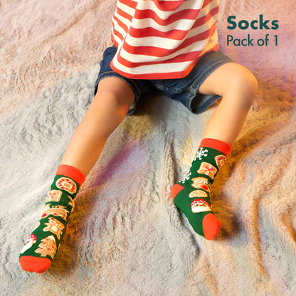 Ginger Cookies! Unisex Kid's Socks, 100% Bamboo, Crew Length, Pack of 1