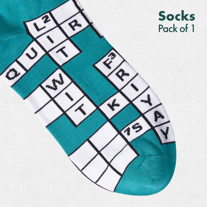 Word Play! Unisex Socks, 100% Bamboo, Ankle Length, Pack of 1