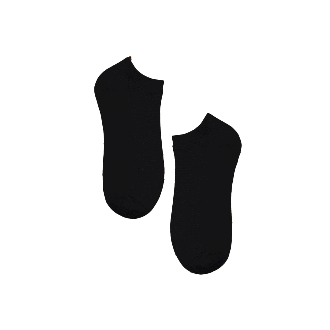 Black Bliss! Unisex Socks, 100% Cotton, Ankle Length, Pack of 1