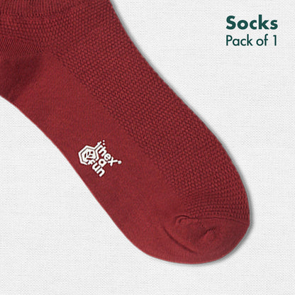 Red Handed! Unisex Socks, 100% Organic Cotton, Ankle Length, Pack of 1