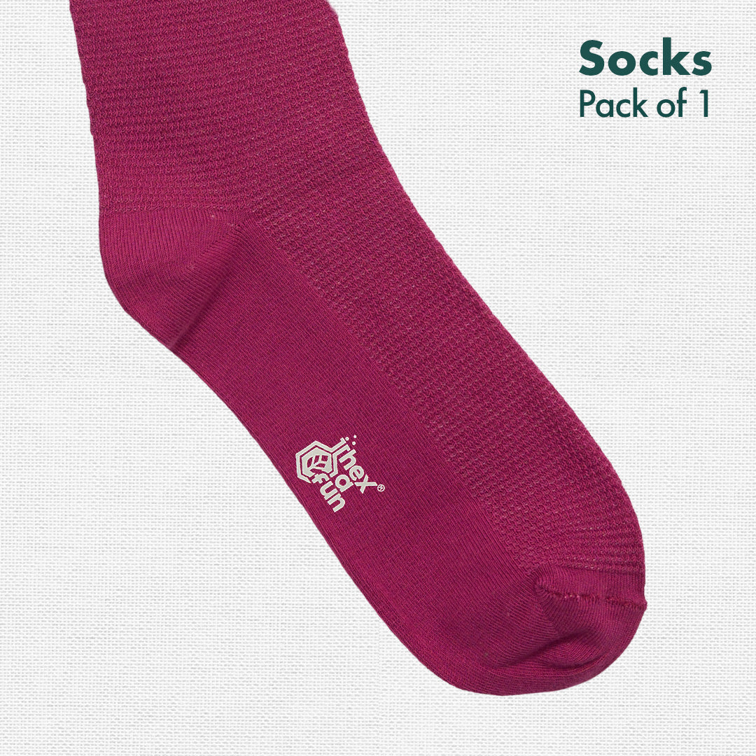 Sugar Plum! Unisex Socks, 100% Organic Cotton, Crew Length, Pack of 1