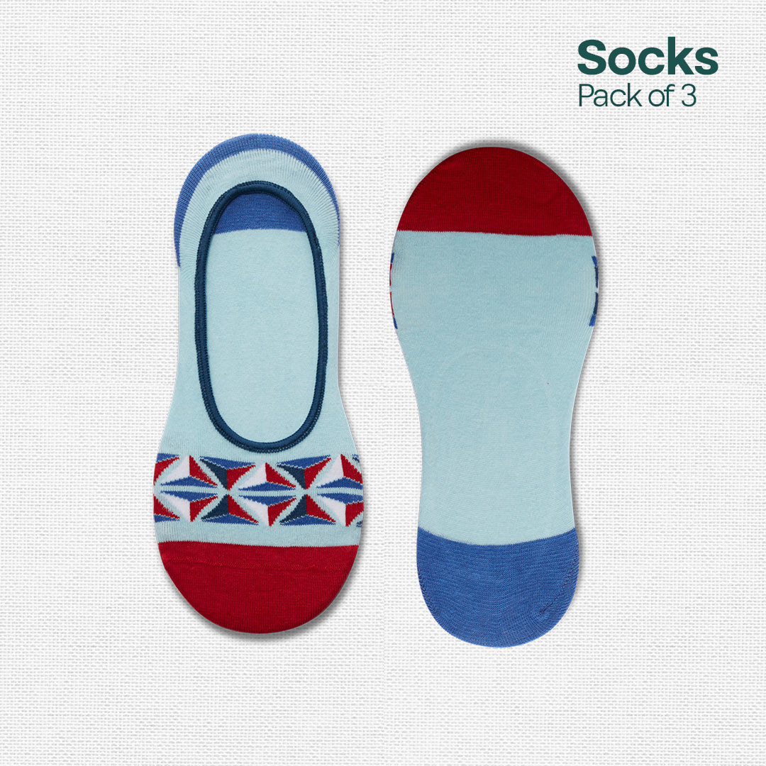 Blow My Mind! Unisex Socks, 100% Organic Cotton, No Show, Pack of 3