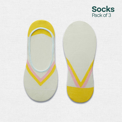 Lines Don’t Lie! Unisex Socks, 100% Organic Cotton, No Show, Pack of 3