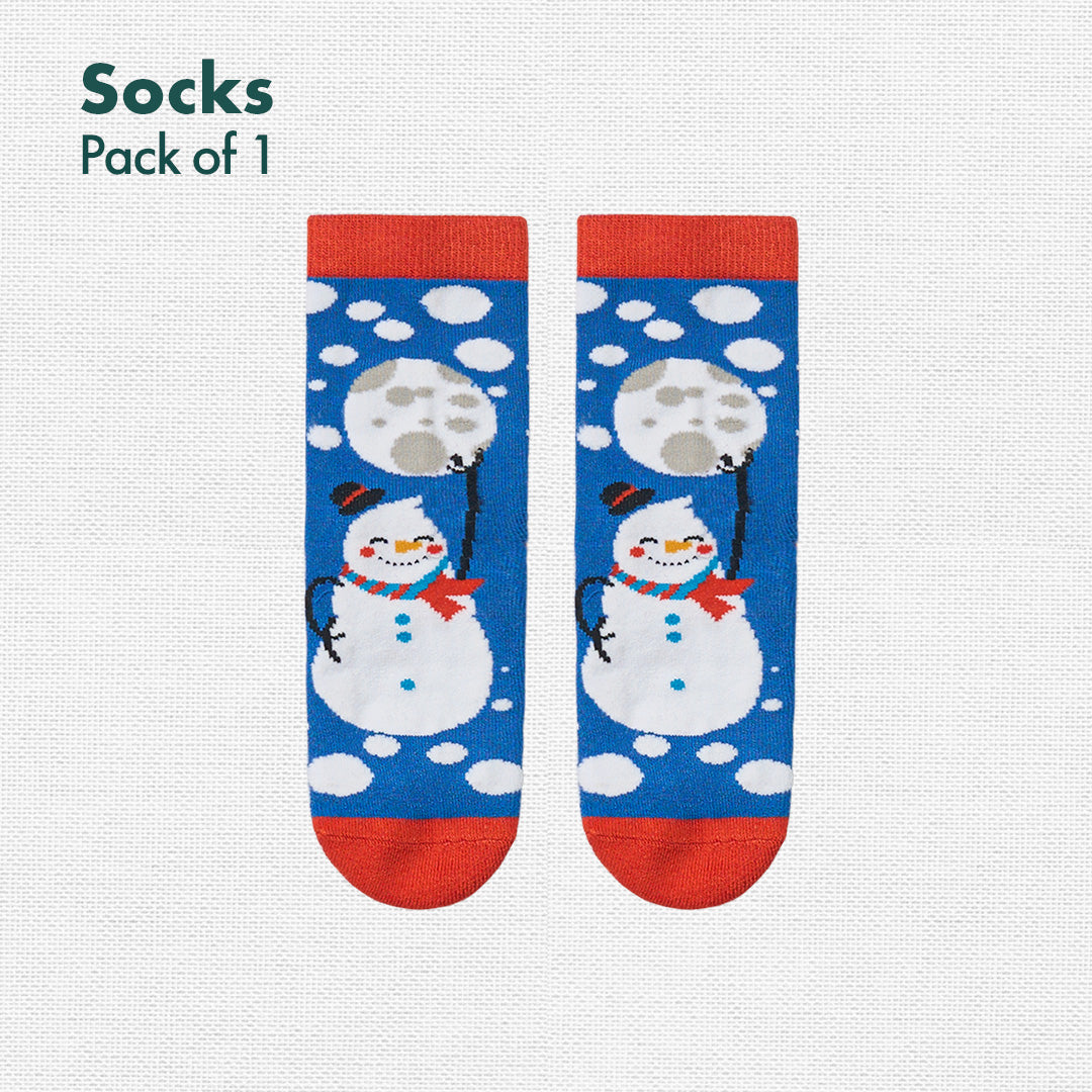 Snowfetti! Unisex Kid's Socks, 100% Bamboo, Crew Length, Pack of 1