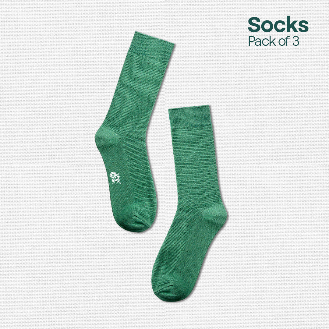 Vivid Vibes! Unisex Socks, 100% Organic Cotton, Crew Length, Pack of 3