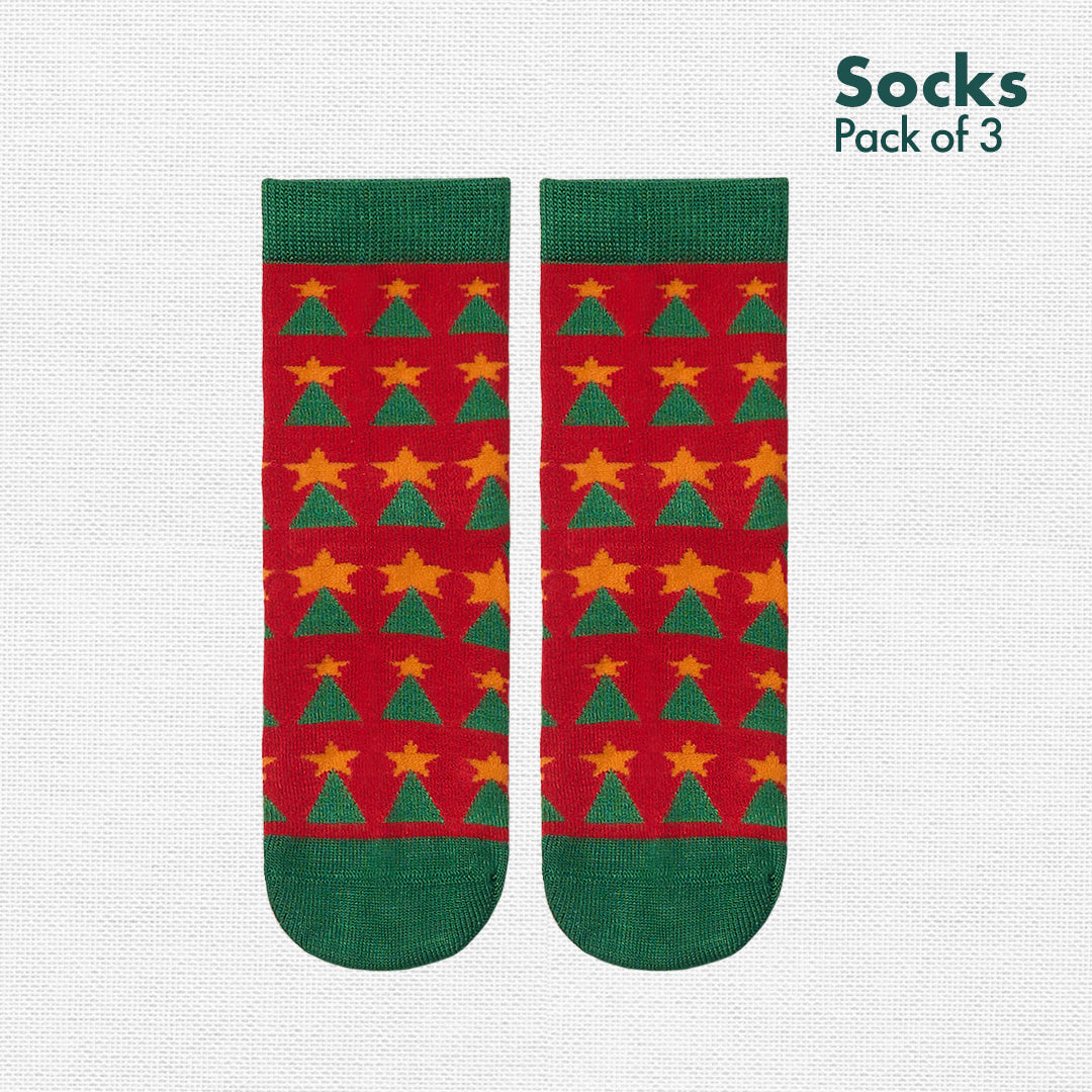 Merry Mischief! Unisex Kid's Socks, 100% Bamboo, Crew Length, Pack of 3