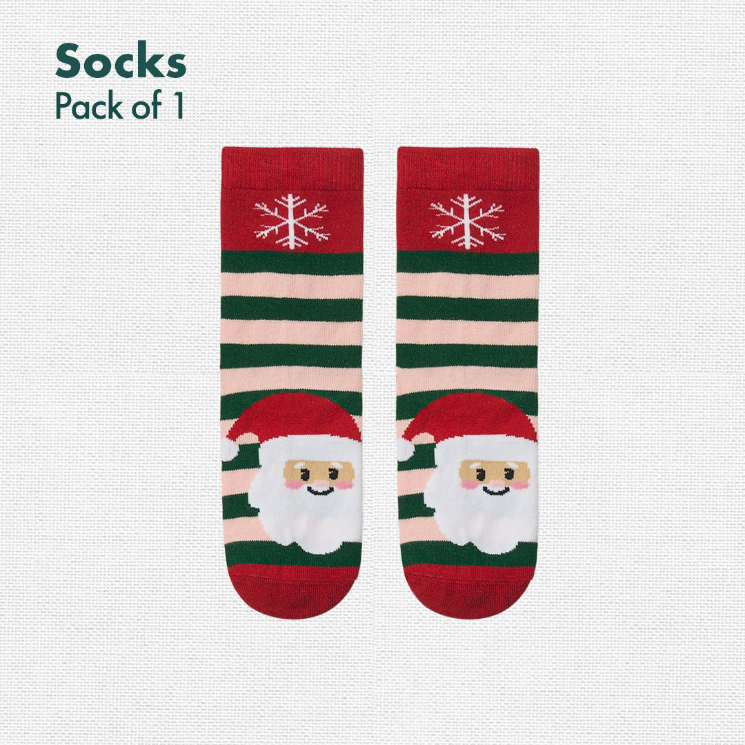 Socks-a-Clause! Unisex Kid's Socks, 100% Bamboo, Crew Length, Pack of 1