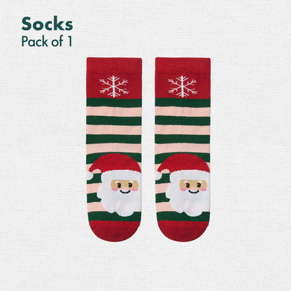 Socks-a-Clause! Unisex Kid's Socks, 100% Bamboo, Crew Length, Pack of 1