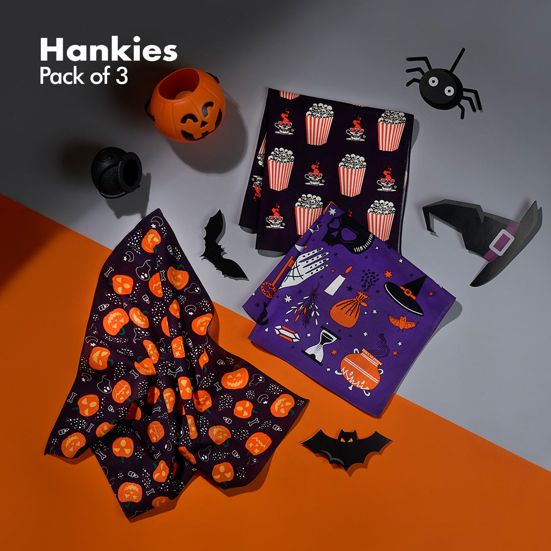 Hocus Pocus! Unisex Hankies, 100% Organic Cotton, Pack of 3