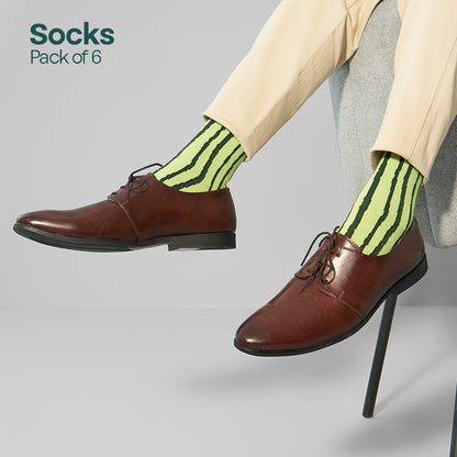 Sensing A Pattern! Unisex Socks, 100% Organic Cotton, Crew Length, Pack of 6