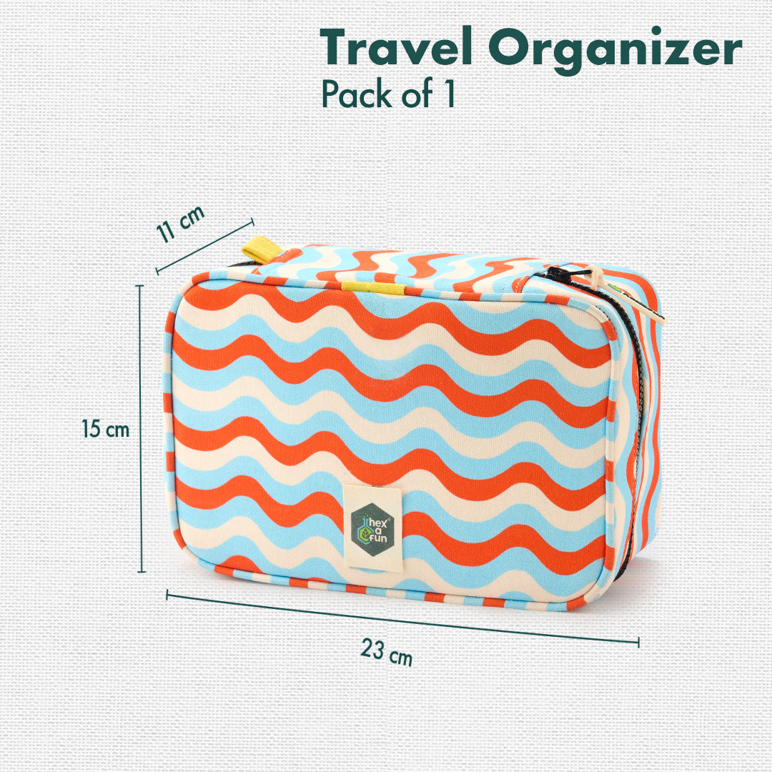 Groovy, Travel Organizer, 100% Organic Cotton, Large Size, Pack of 1