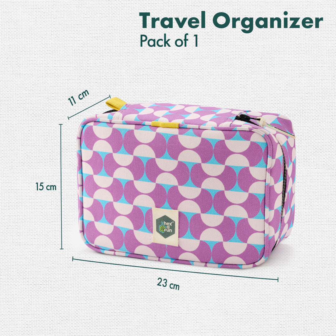 Retro, Travel Organizer, 100% Organic Cotton, Large Size, Pack of 1