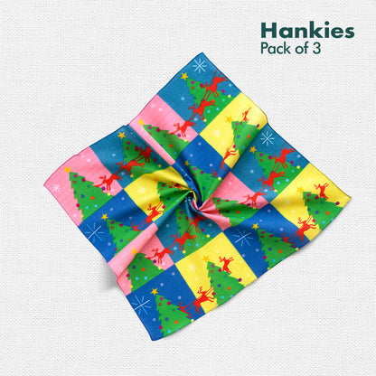 Sant-astic! Unisex Hankies, 100% Organic Cotton, Pack of 3