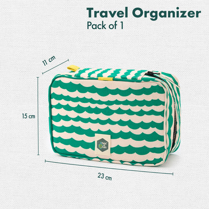 Striped, Travel Organizer, 100% Organic Cotton, Large Size, Pack of 1