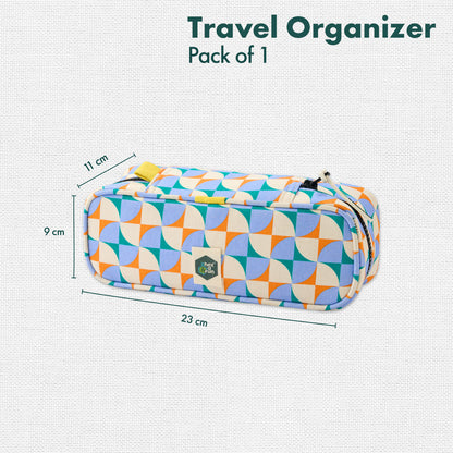 Retro Pixel, Travel Organizer, 100% Organic Cotton, Medium Size, Pack of 1