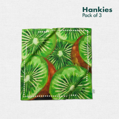 Juicy Drip! Unisex Hankies, 100% Organic Cotton, Pack of 3
