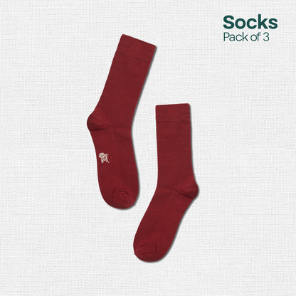 Vivid Vibes! Unisex Socks, 100% Organic Cotton, Crew Length, Pack of 3