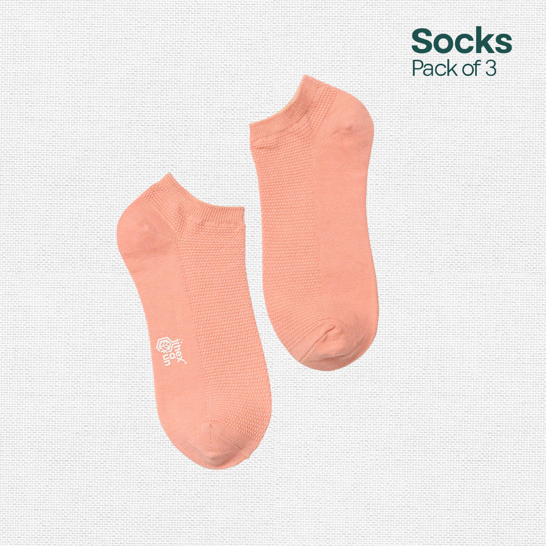 Daydream Trio! Unisex Socks, 100% Organic Cotton, Ankle Length, Pack of 3
