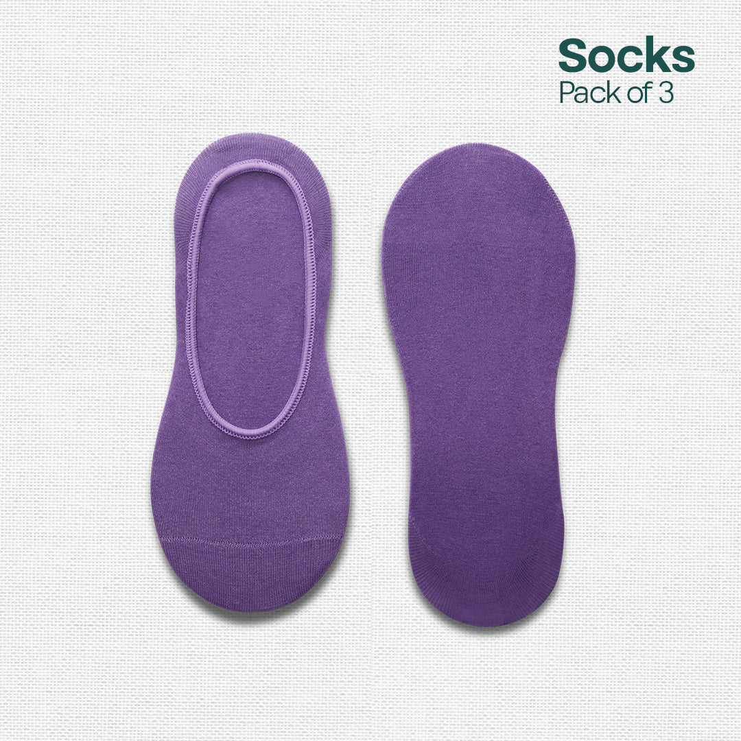 IDC! I Do Color! Unisex Socks, 100% Organic Cotton, No Show, Pack of 3