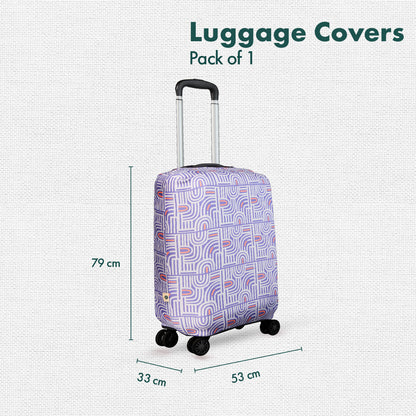 Travel Tango! Luggage Cover With Detachable Pouch, 100% Organic Cotton Lycra, Large Size, Pack of 1