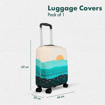 Holiday Calling! Luggage Cover, 100% Organic Cotton Lycra, Medium Size, Pack of 1