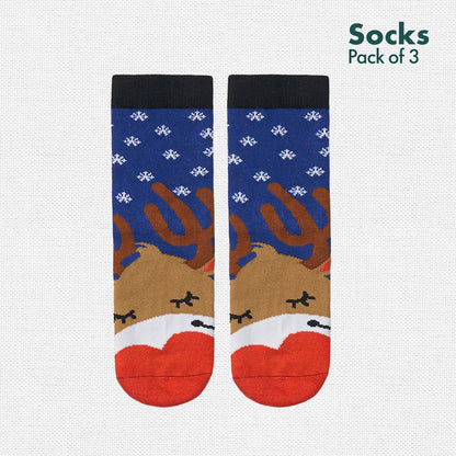 Merry Mischief! Unisex Kid's Socks, 100% Bamboo, Crew Length, Pack of 3