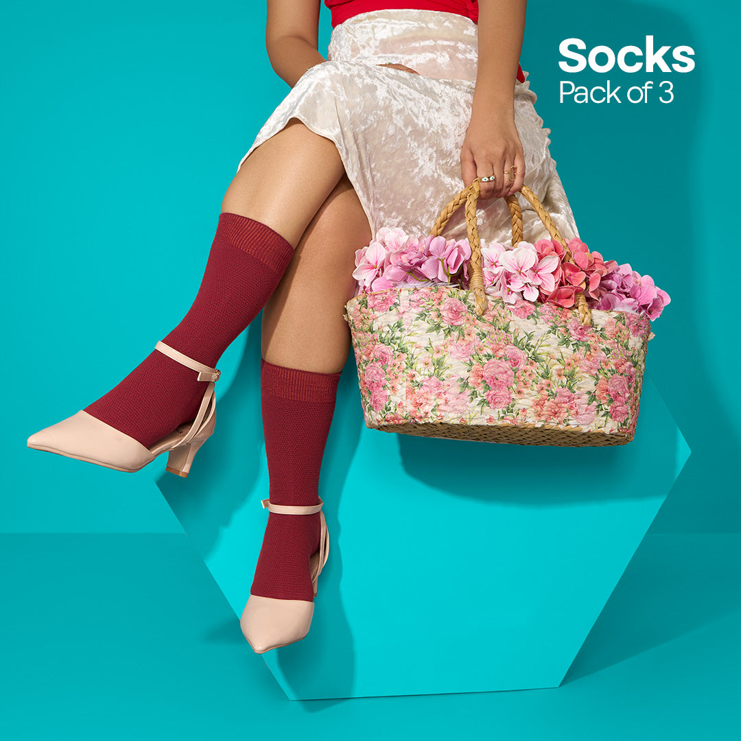 Vivid Vibes! Unisex Socks, 100% Organic Cotton, Crew Length, Pack of 3