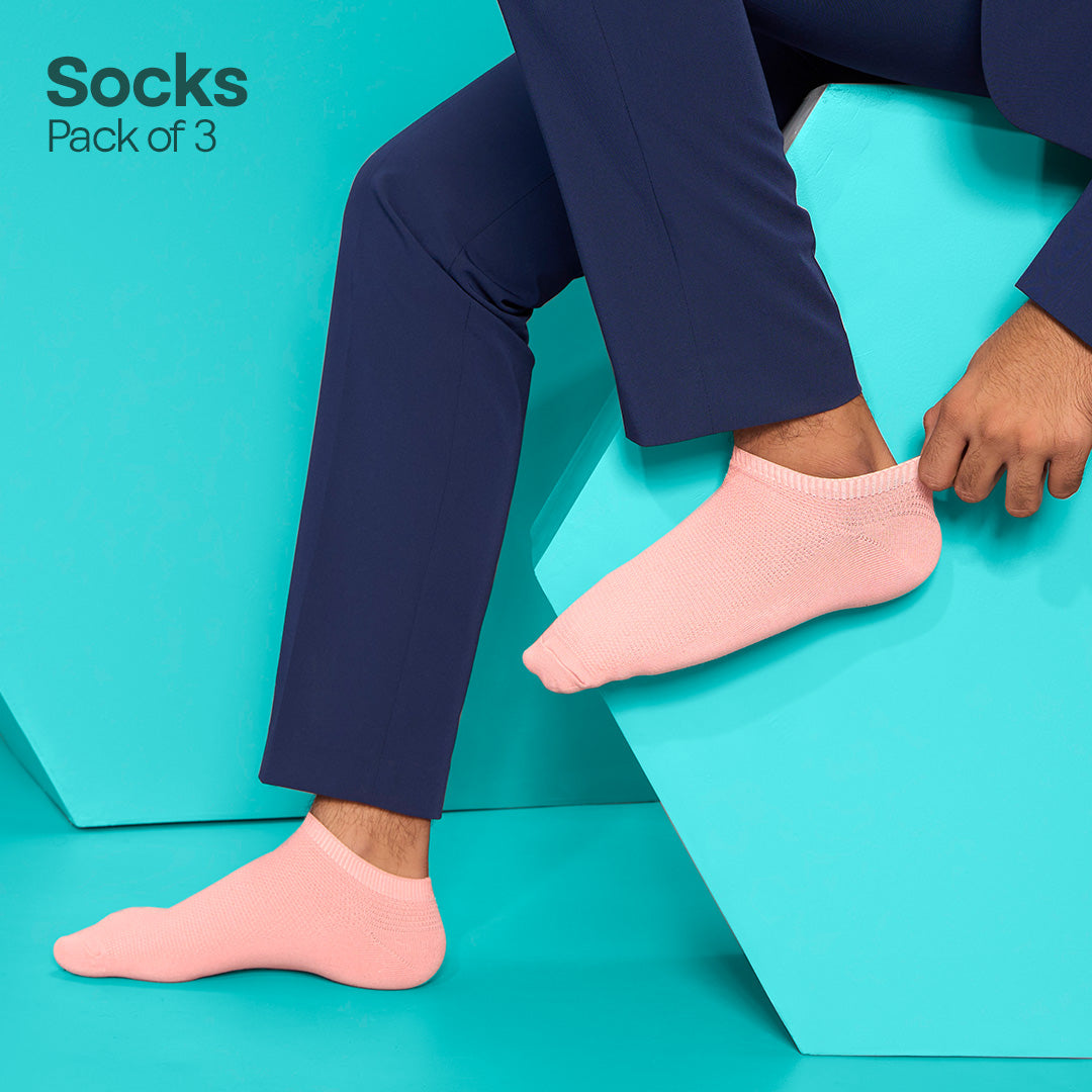 Daydream Trio! Unisex Socks, 100% Organic Cotton, Ankle Length, Pack of 3