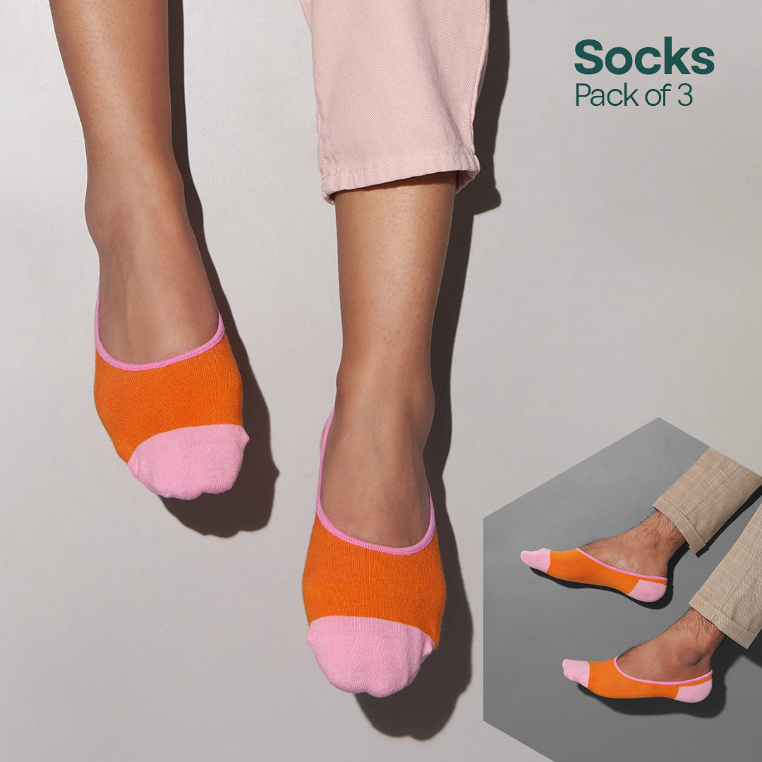 Lines Don’t Lie! Unisex Socks, 100% Organic Cotton, No Show, Pack of 3