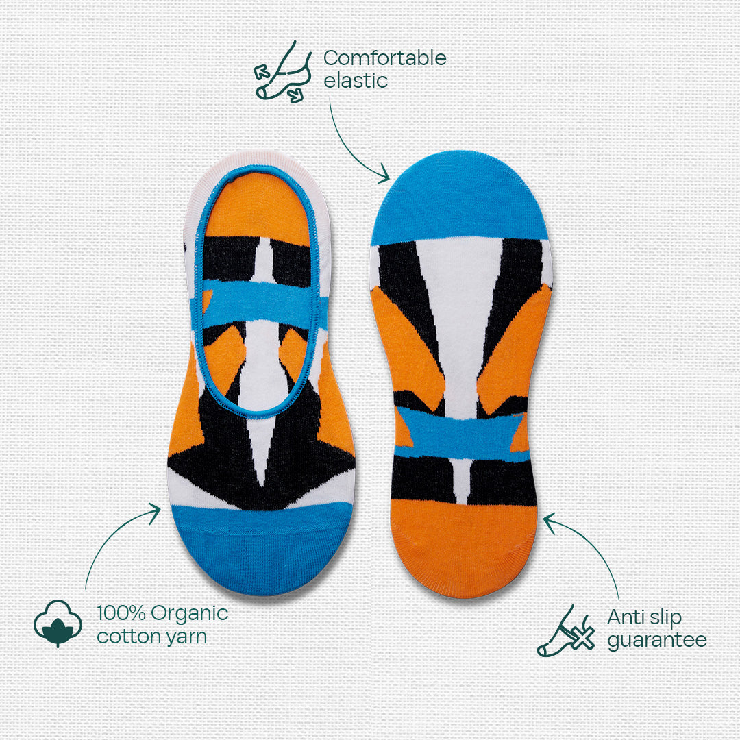 Hotness Alert! Unisex Socks, 100% Organic Cotton, No Show, Pack of 6